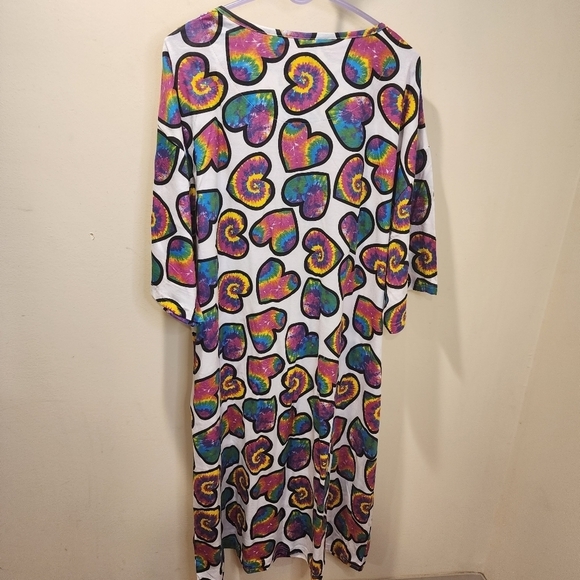 JUST LOVE Hearts printed comfy day dress camisole plus size 3X NWT - Picture 5 of 10